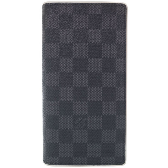 Louis Vuitton Damier Wallet Bifold Graphite Brazza Long Black Portefeuille - Picture 2 of 5